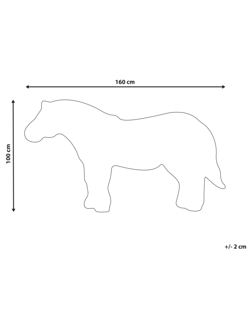 imagem de Tapete para crianças em lã preta e branca motivo de zebra 100 x 160 cm KHUMBA1