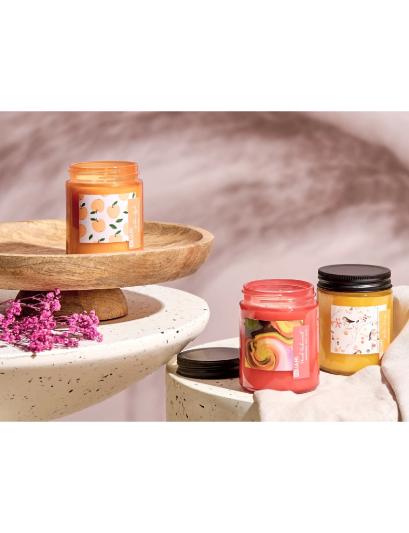 imagem de Conjunto de 3 velas perfumadas em cera de soja groselha/baga amarela/maça golden FRUITY BLOOM2