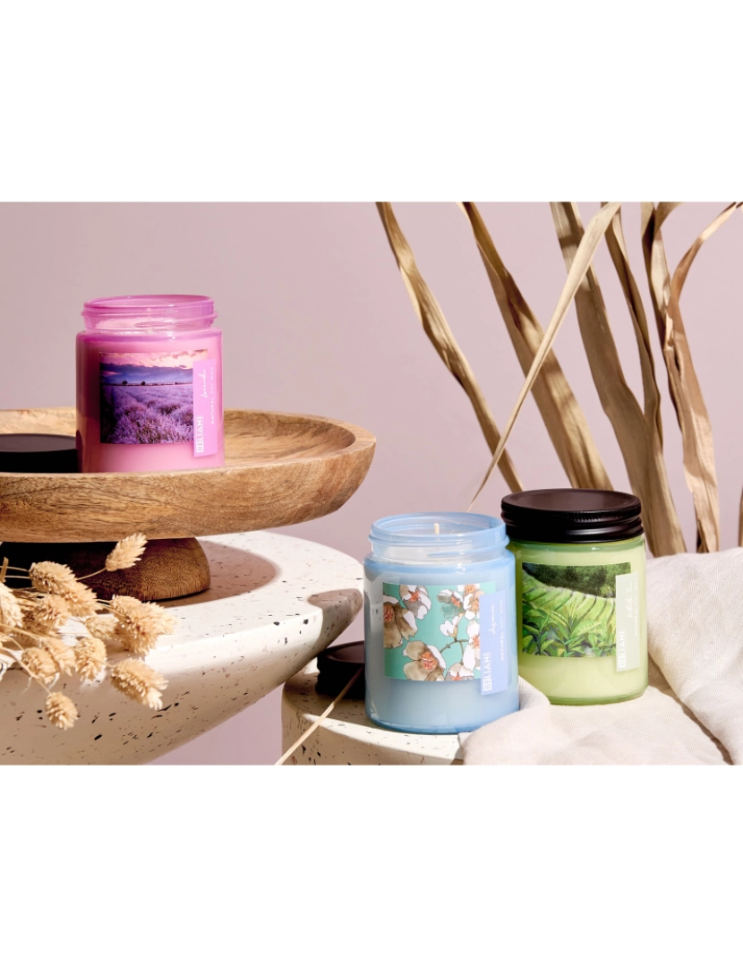 imagem de Conjunto de 3 velas perfumadas em cera de soja chá branco/lavanda/jasmim FRUITY BLOOM2