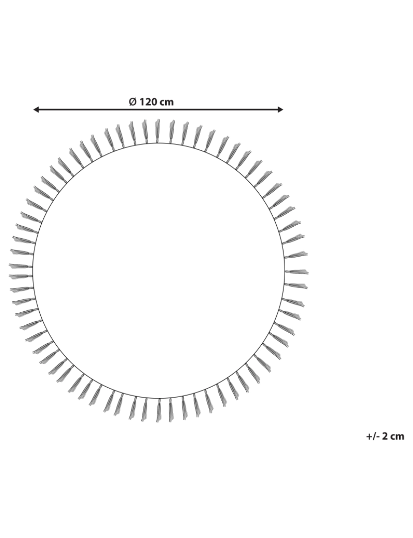 imagem de Tapete com motivo de estrela em algodão branco creme ⌀ 120 cm STARS1