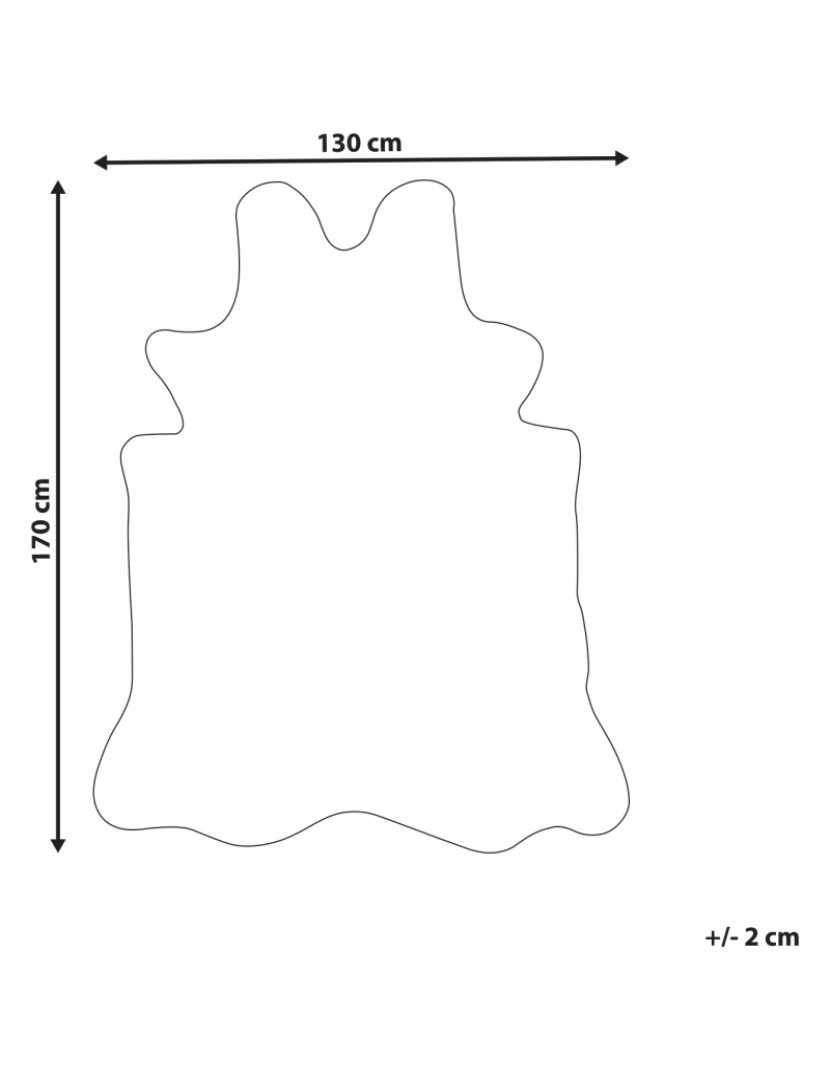 Beliani - Tapete em pele sintética de vaca creme e preto 130 x 170 cm OSSA