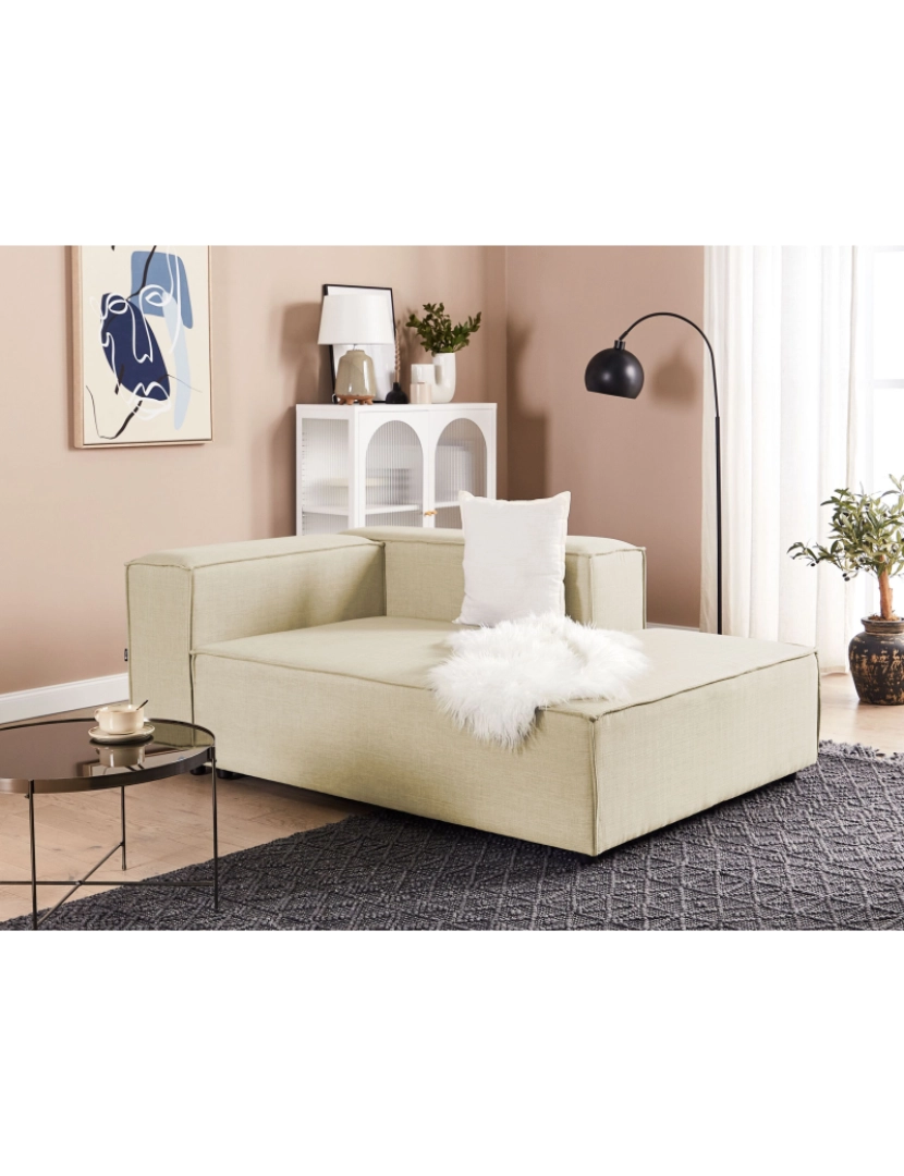 imagem de Chaise-longue em linho creme à esquerda APRICA2