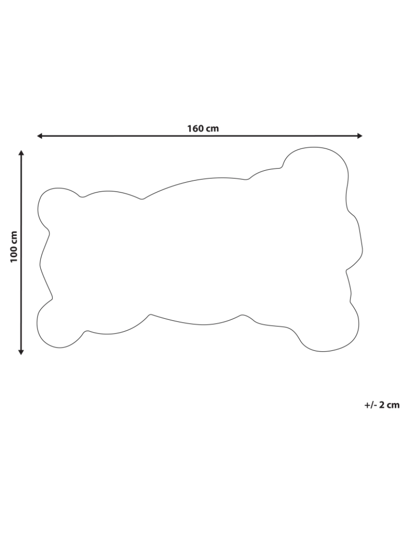 imagem de Tapete para crianças em lã preta e branca impressão de panda 100 x 160 cm JINGJING1