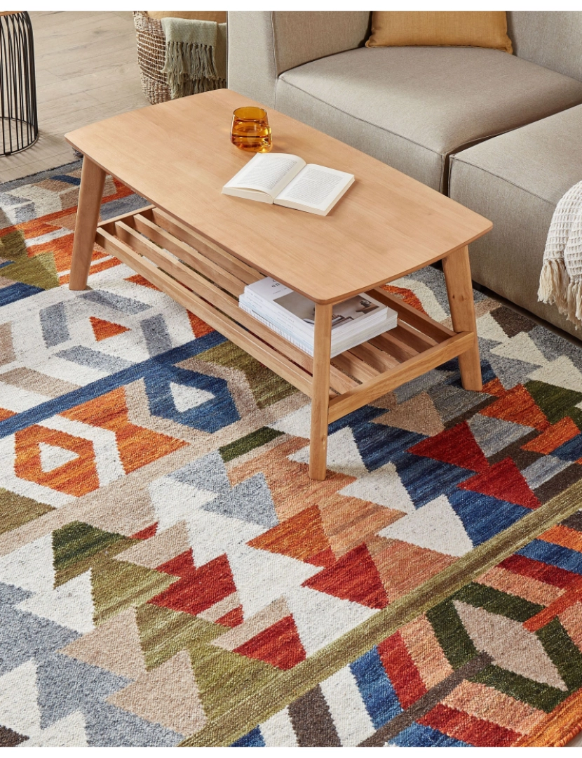 Beliani - Tapete Kilim em lã multicolor 160 x 230 cm KAGHSI