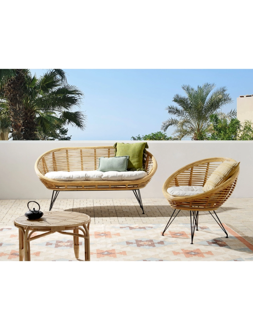 imagem de Conjunto lounge Rattan/vime Natural MARATEA2