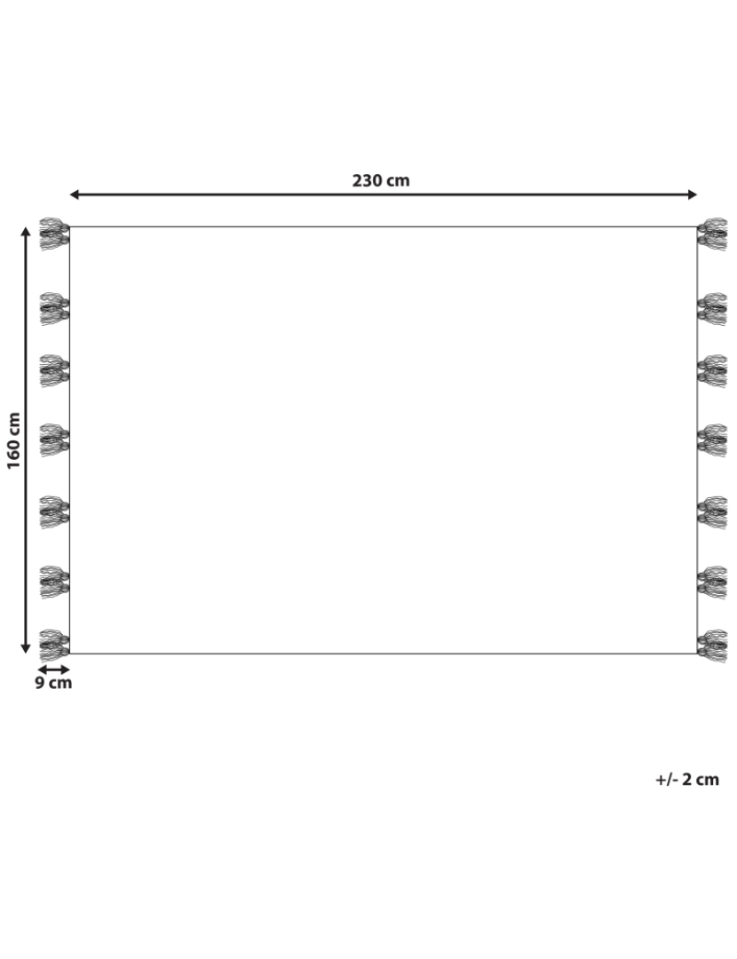 Beliani - Tapete Kilim em lã cinzenta 160 x 230 cm ARATASHEN