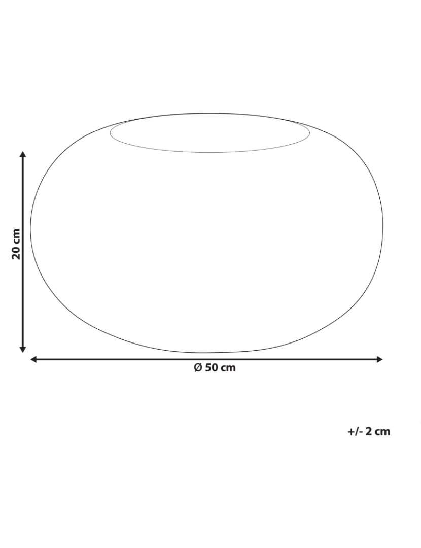 Beliani - Pufe de juta preta ⌀ 50 cm TIFELT