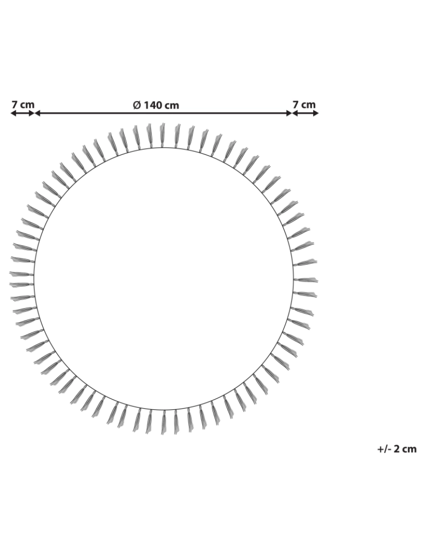 imagem de Tapete redondo de juta creme e roxa ⌀ 140 cm MARTS2