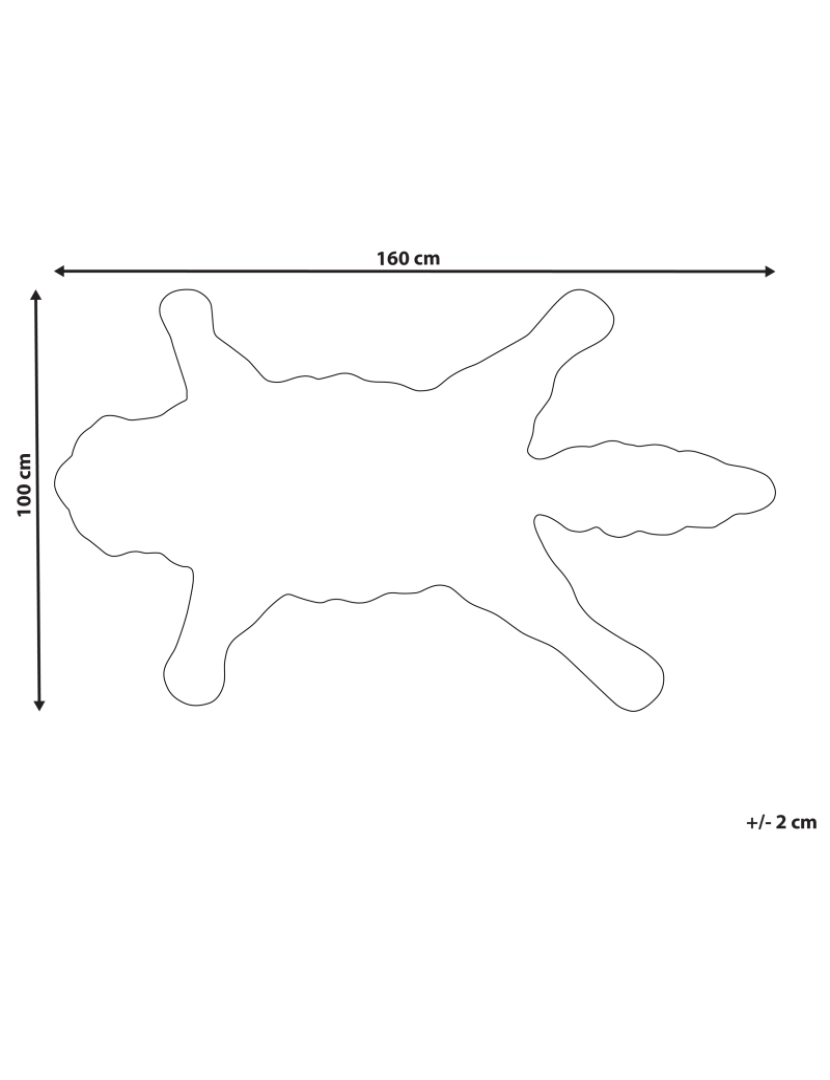 imagem de Tapete para crianças em lã creme impressão de lobo 100 x 160 cm BALTO1