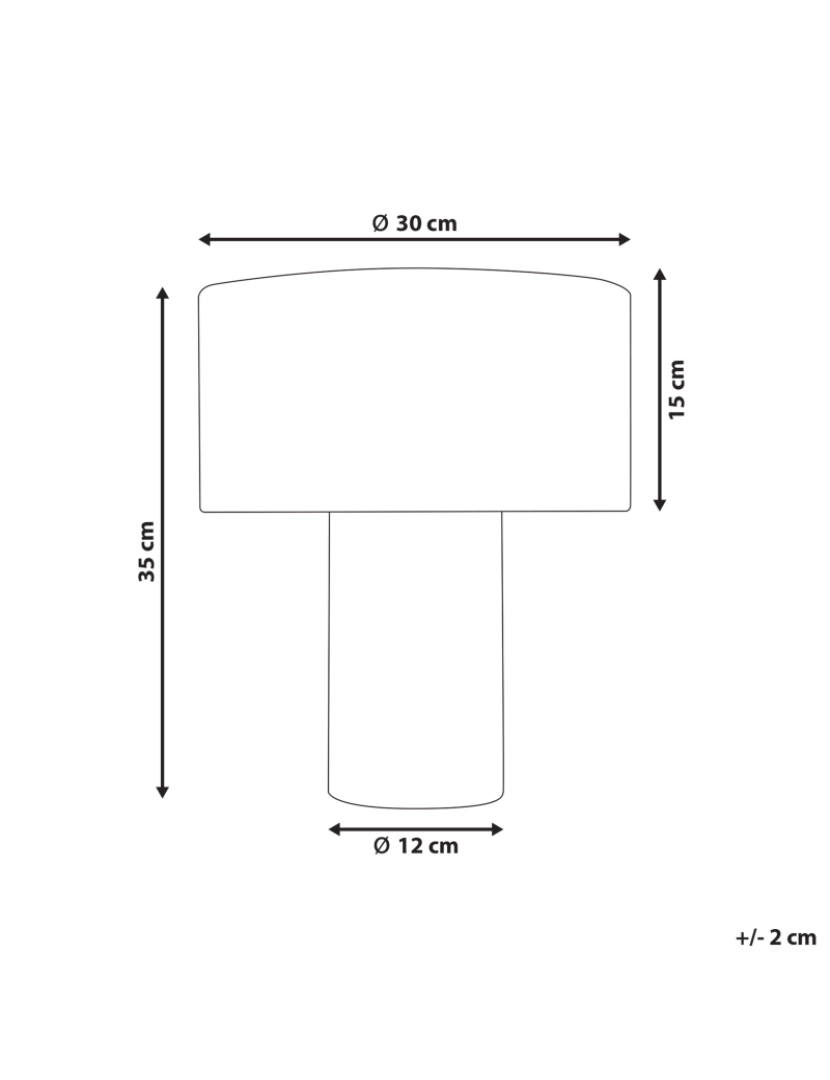 imagem de Candeeiro de mesa cinzento 35 cm MALIPS1