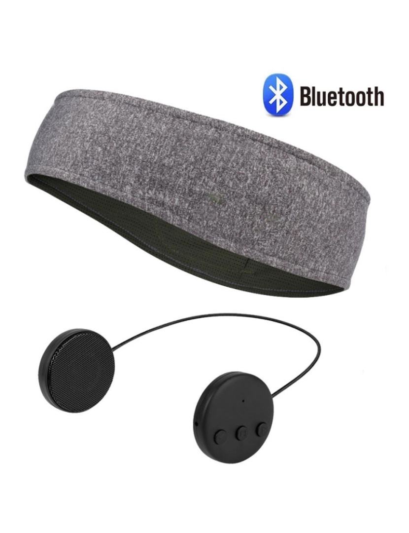 imagem de Faixa de cabeça com fones de ouvido Bluetooth e microfone Black3