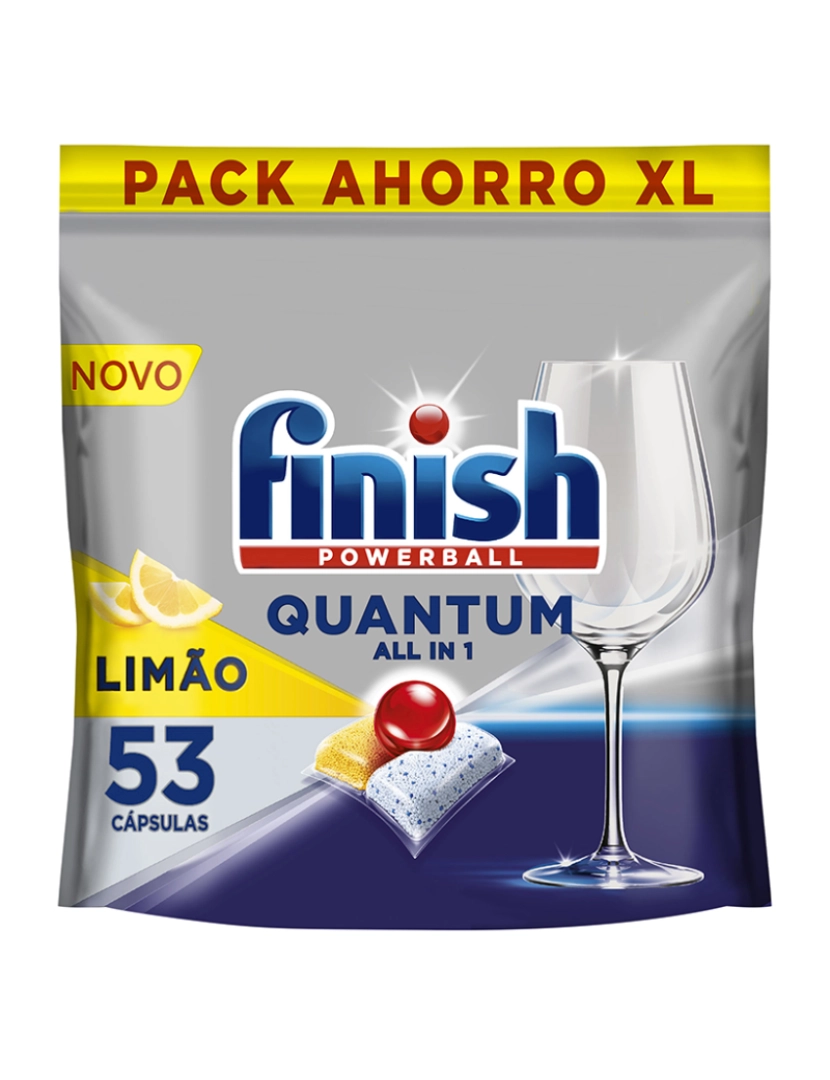 Finish - Detergente Máquina Loiça Finish Quantum Limão 53 un