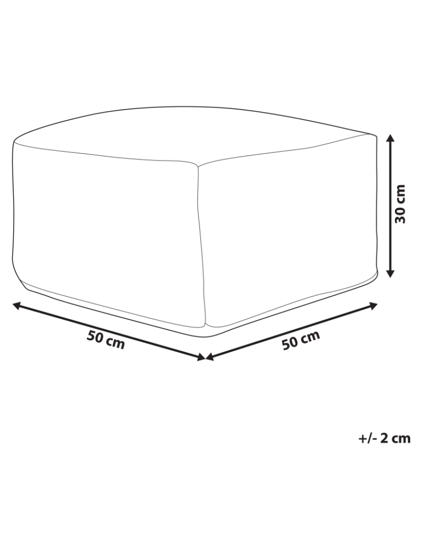 Beliani - Pufe em algodão preto e branco 50 x 30 cm MUKKI