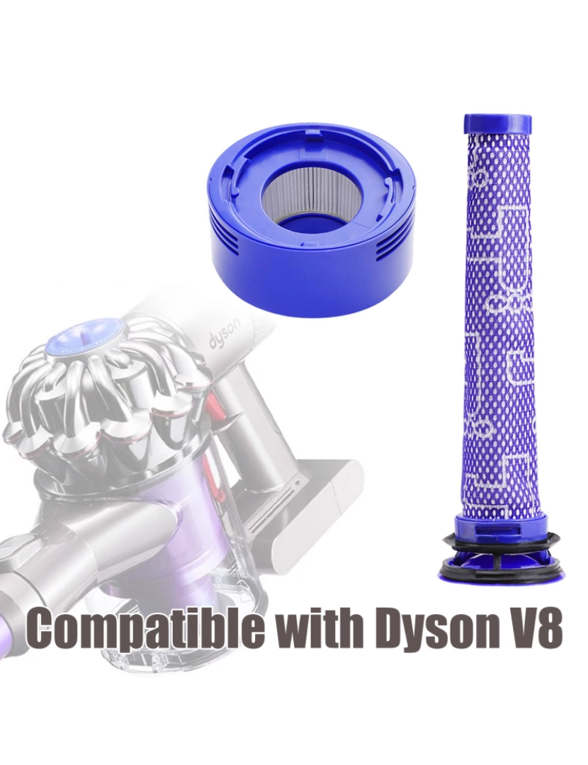 imagem de Pré-filtro e pós-filtro para aspirador Dyson V8 2 peças7