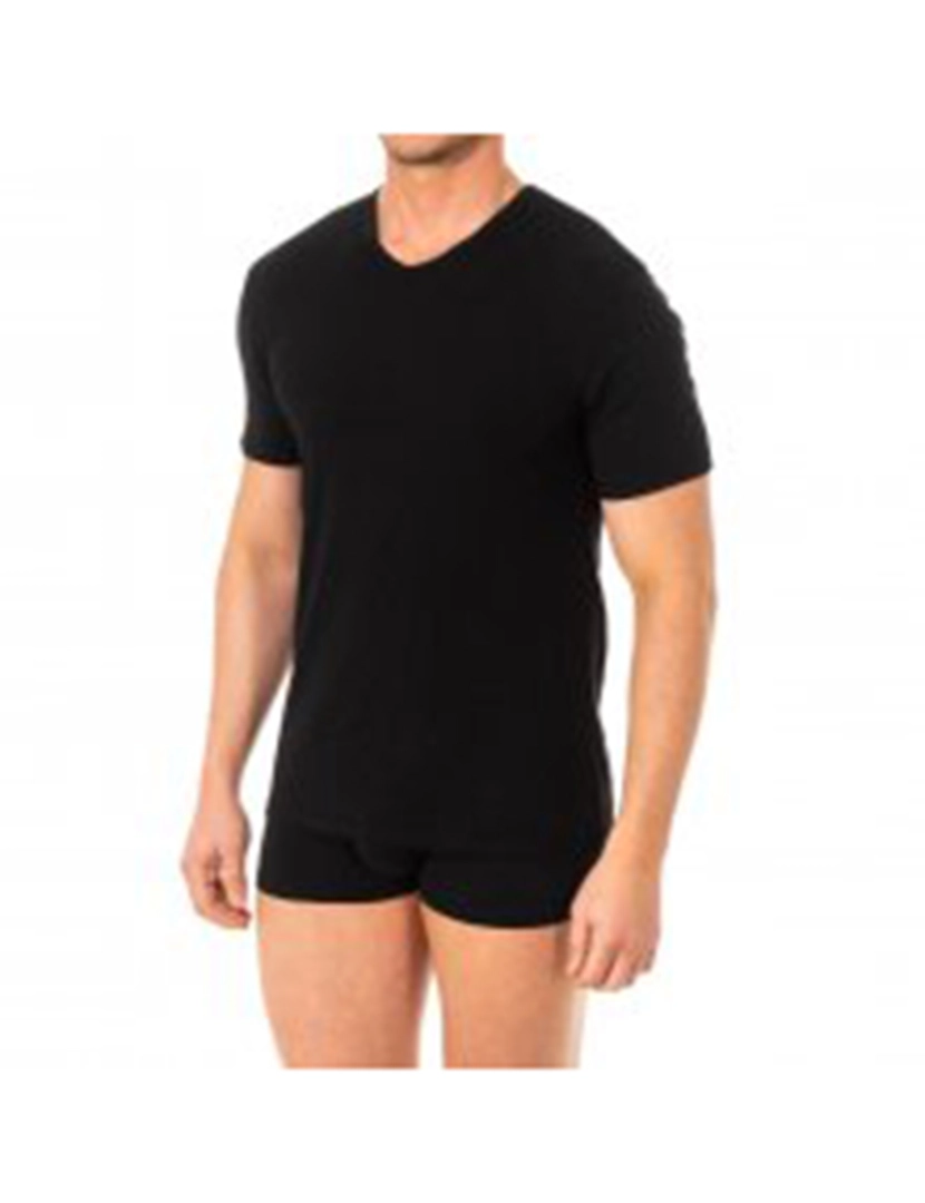 Abanderado - T-Shirt Interior de Homem Preto