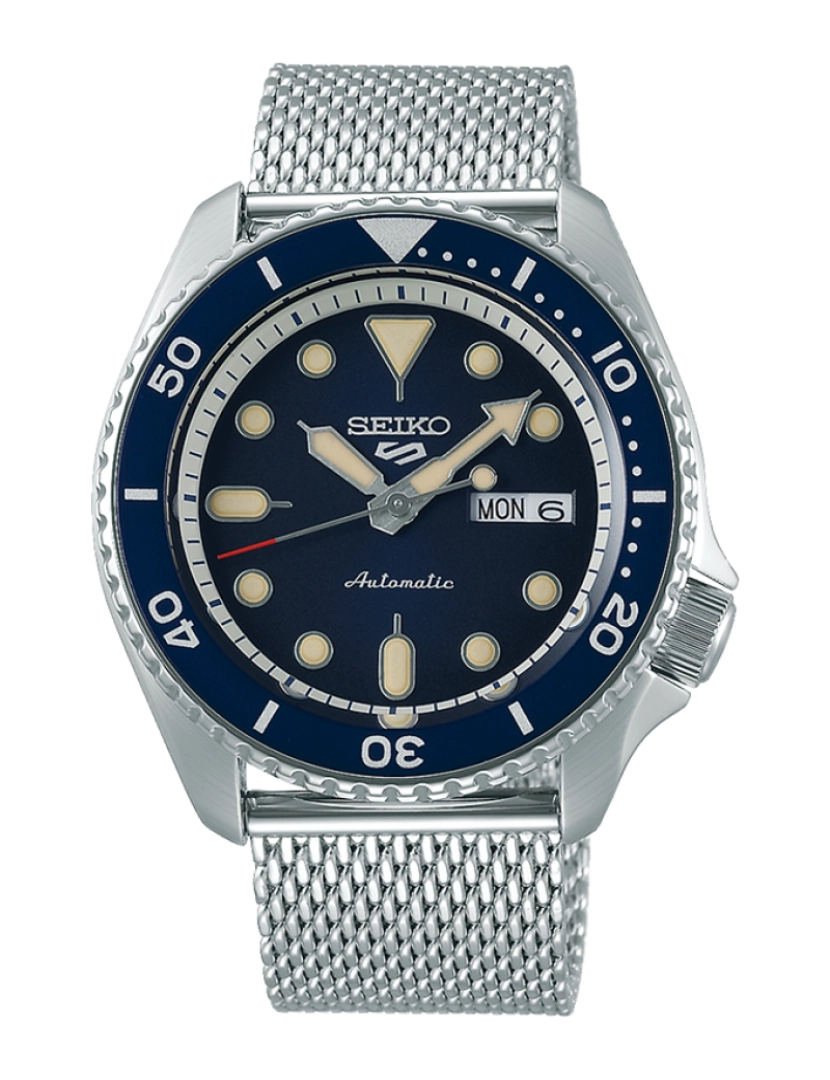 Seiko - Relógio de Homem Prateado e Azul