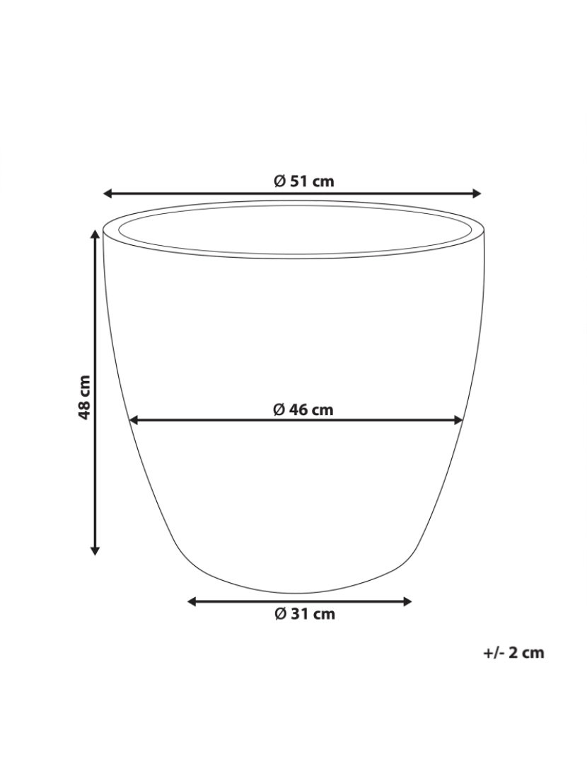 Beliani - Vaso para plantas em terracota verde ⌀ 51 cm NERTERA