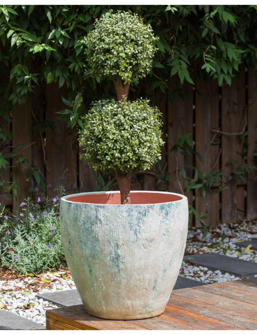 imagem de Vaso para plantas em terracota verde ⌀ 51 cm NERTERA2