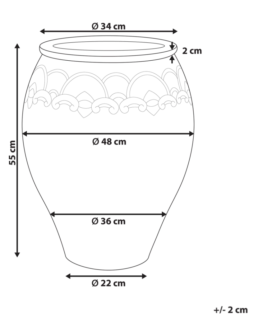 imagem de Vaso para plantas em terracota ⌀ 48 cm PYRUS1