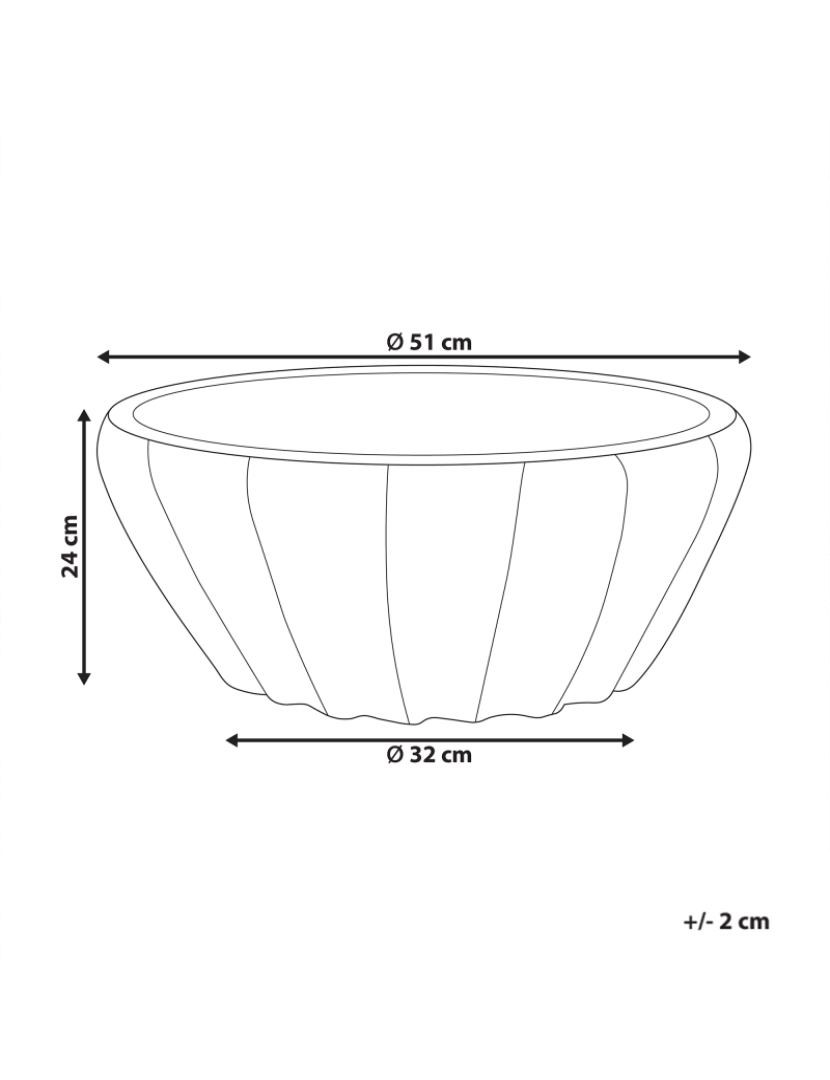 imagem de Vaso para plantas em terracota azul ⌀ 51 cm OSTRYA1