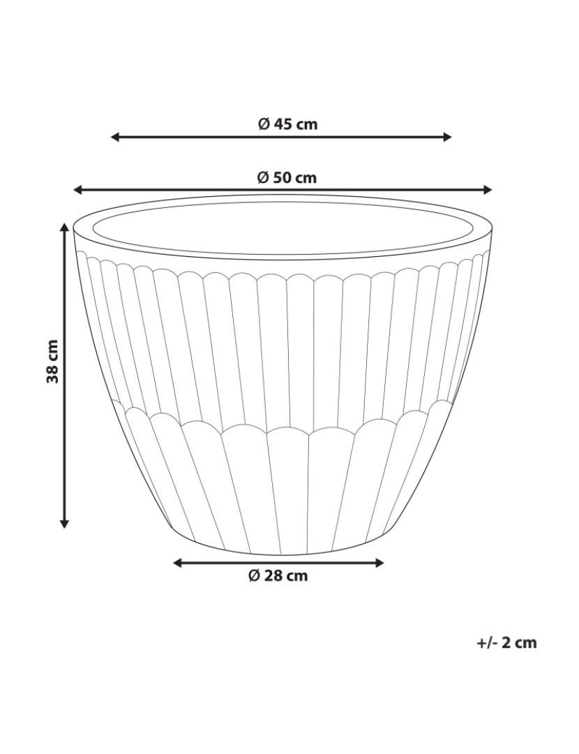 Beliani - Vaso para plantas em terracota verde ⌀ 50 cm NYSSA