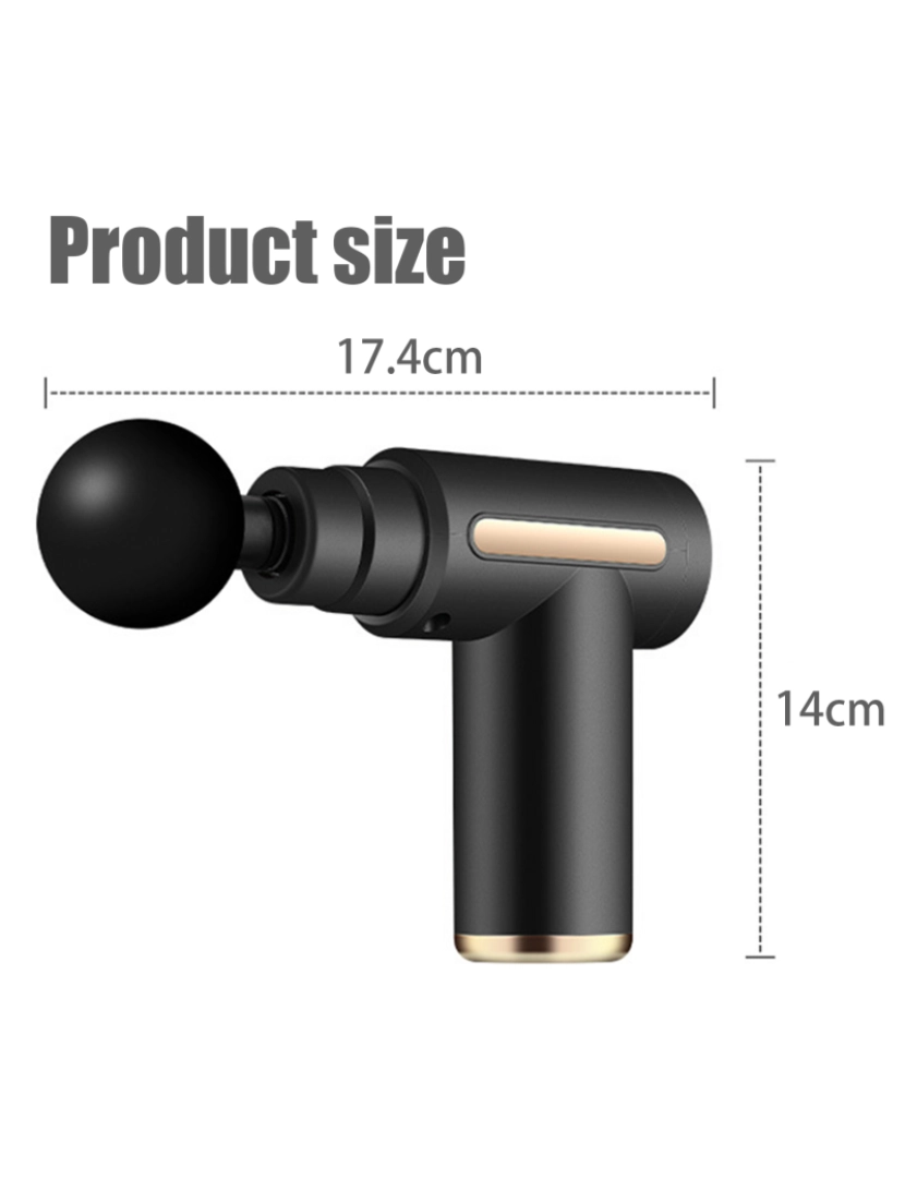 imagem de Pistola de massagem com 4 cabeças de massagem 6 marchas5