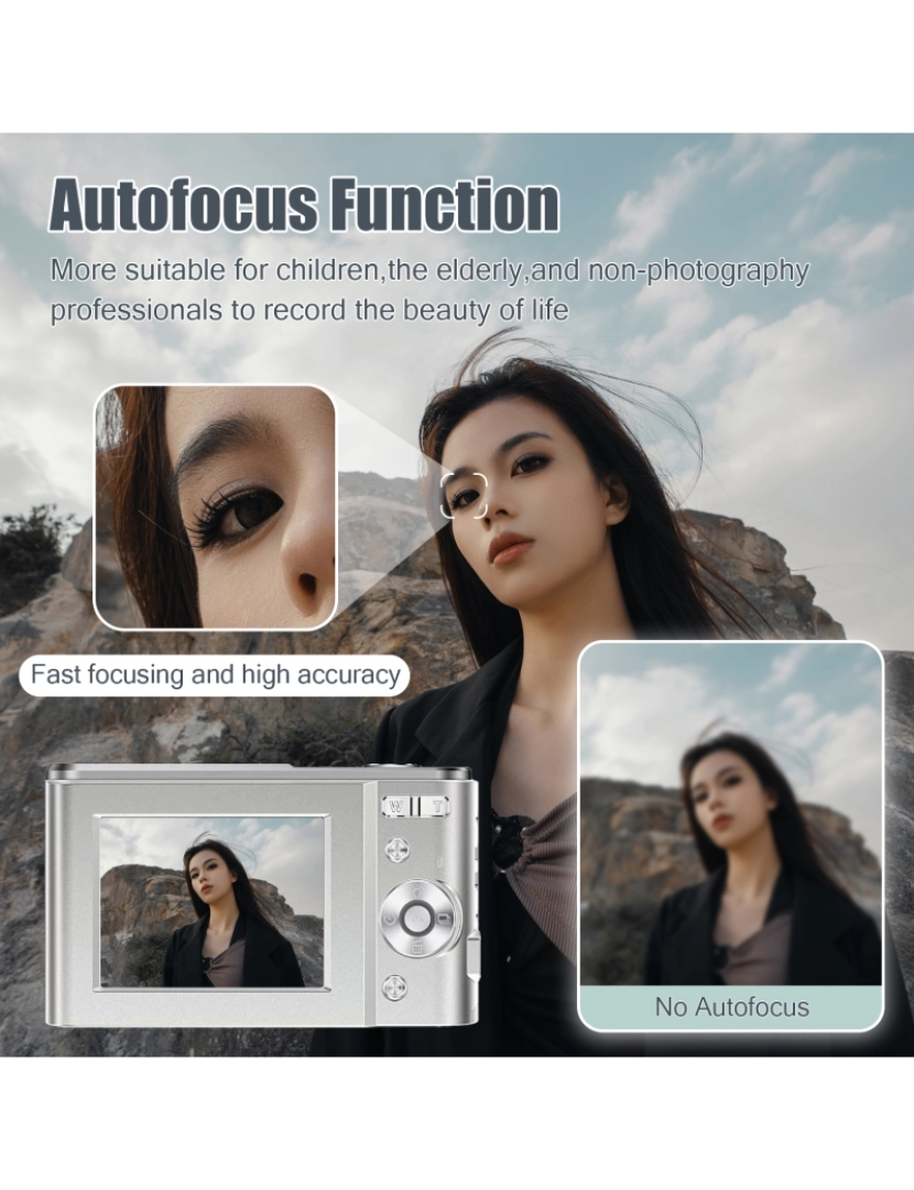 imagem de Câmera digital 1080P/48 megapixels/zoom 16x Silver6