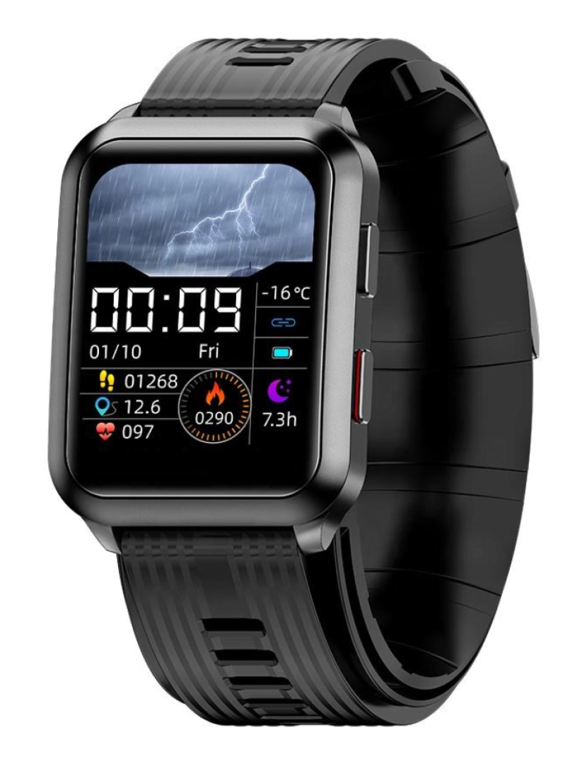 imagem de Smartwatch com monitor de pressão arterial Black1