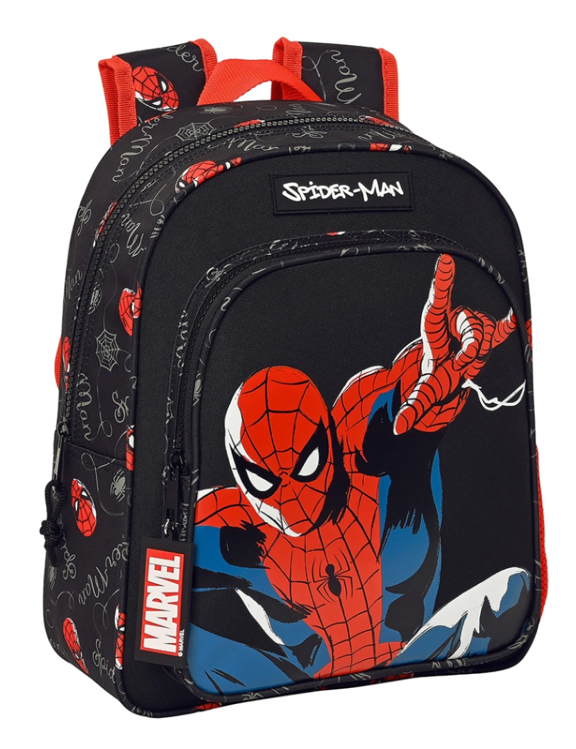 Homem Aranha - Bolsa infantil Spider-Man Hero Preto 27 x 33 x 10 cm