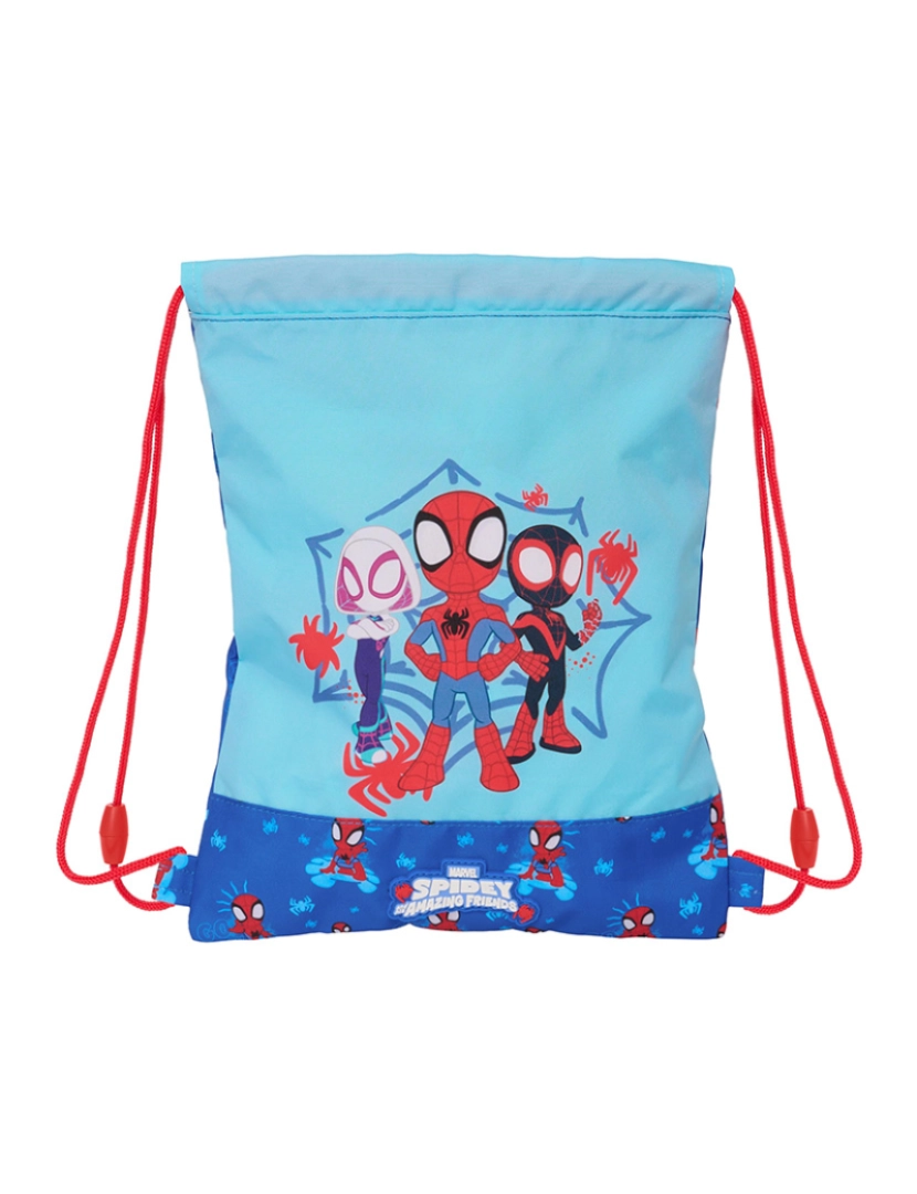 Homem Aranha - Mochila com Cordas Spidey Azul 26 x 34 x 1 cm