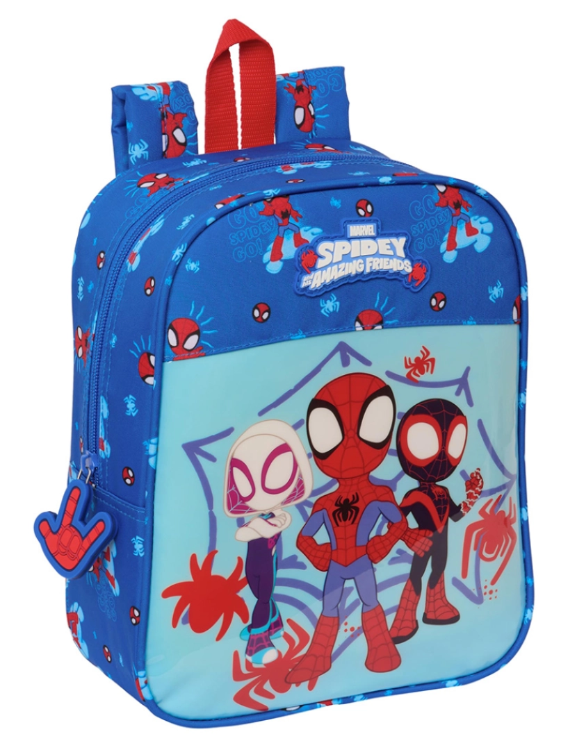 Homem Aranha - Bolsa infantil Homem-Aranha Azul 22 x 27 x 10 cm