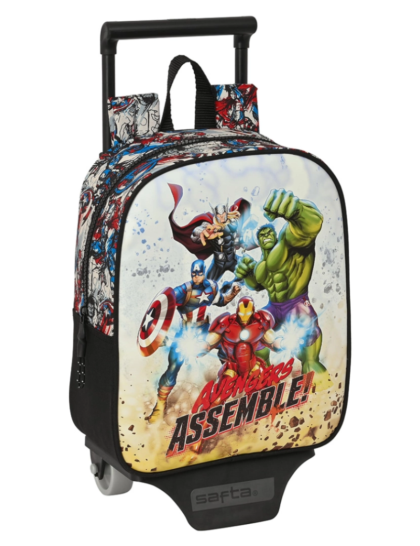 Avengers - Mochila escolar com rodas The Avengers Forever Multicor 22 x 27 x 10 cm