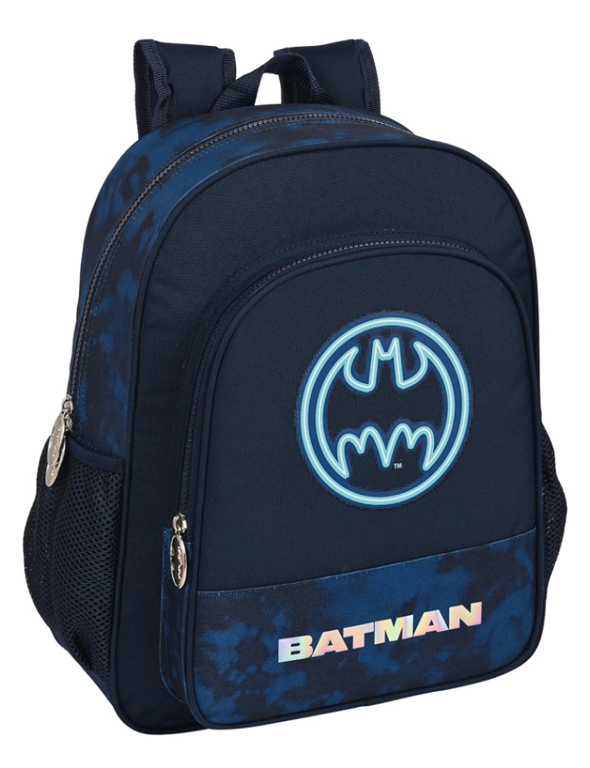 Batman - Mochila escolar Batman Legendary azul marinho 32 x 38 x 12 cm