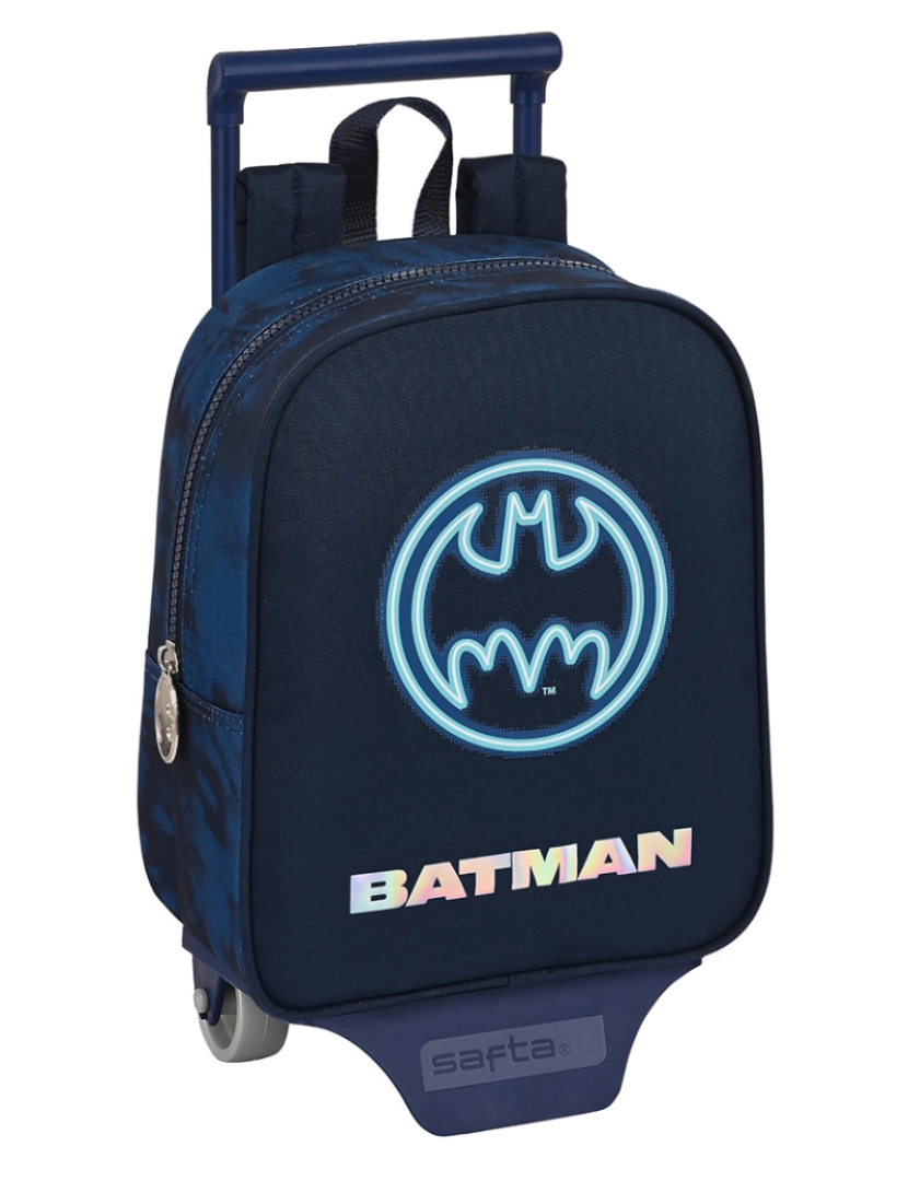 Batman - Mochila escolar com rodas Batman Legendary Azul marinho 22 x 27 x 10 cm