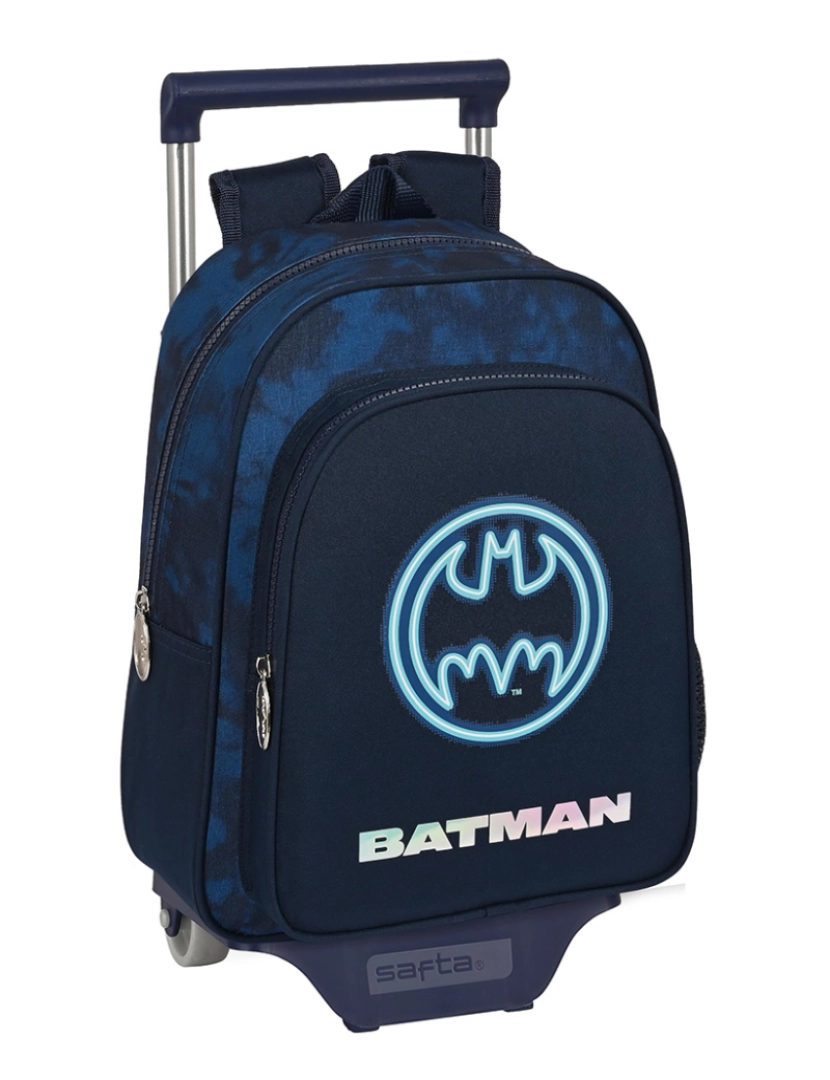 Batman - Mochila escolar com rodas Batman Legendary Azul marinho 27 x 33 x 10 cm