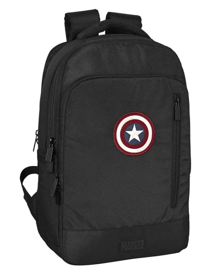 Capitão América - Mochila para Laptop e Tablet com Saída USB Capitán América Preto