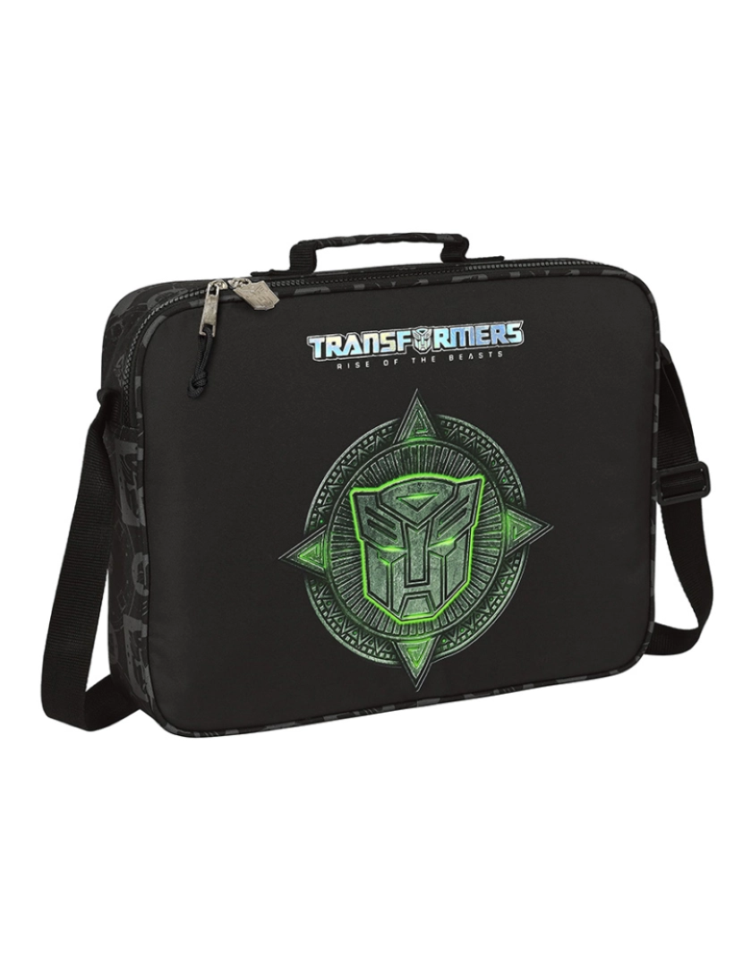 Transformers - Mochila escolar Transformers preta 38 x 28 x 6 cm