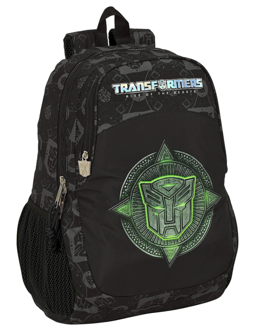 Transformers - Mochila escolar Transformers preta 32 x 44 x 16 cm