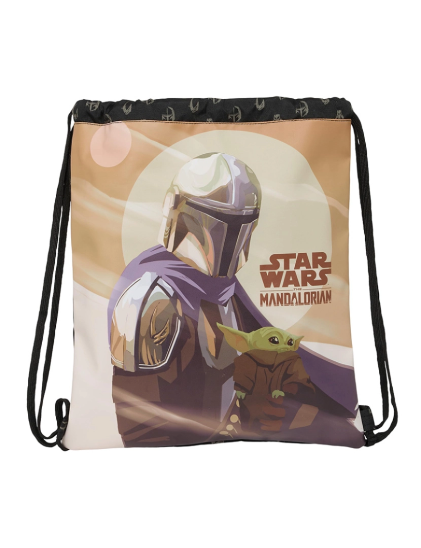 Star Wars - Mochila infantil The Mandalorian This is the way Preto 35 x 40 x 1 cm