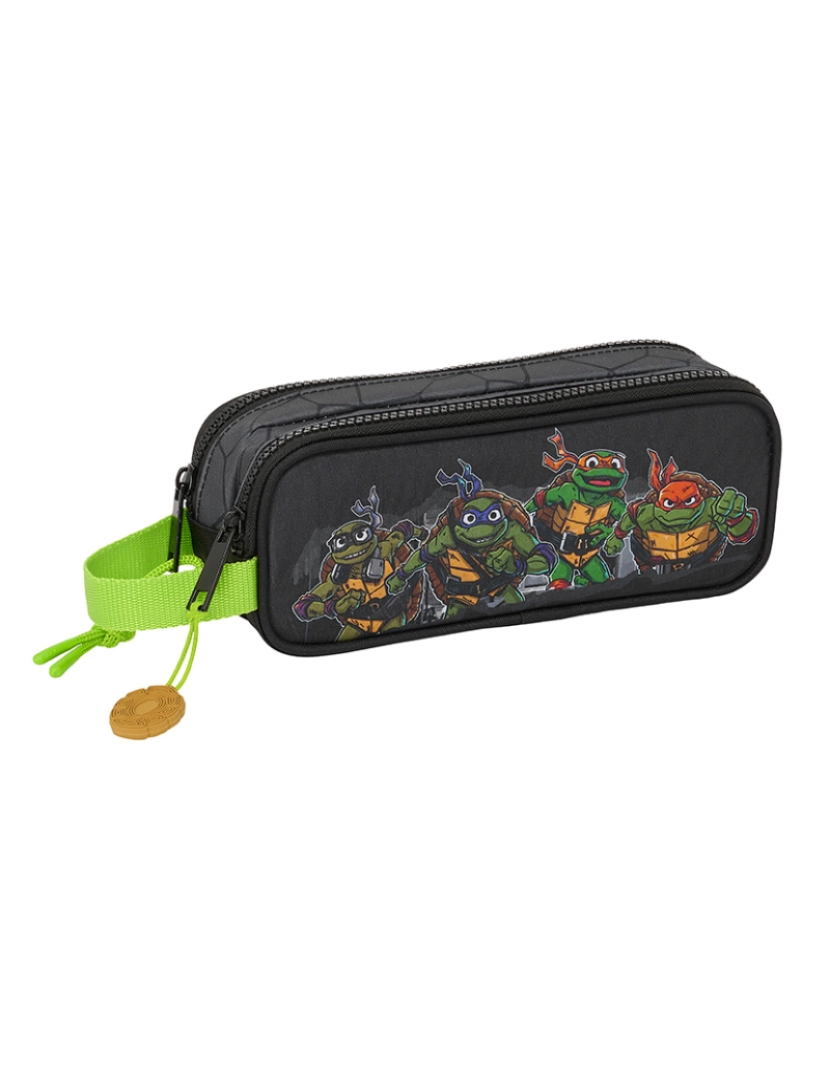 Tartarugas Ninja - Mala de transporte dupla Teenage Mutant Ninja Turtles preto cinza 21 x 8 x 6 cm