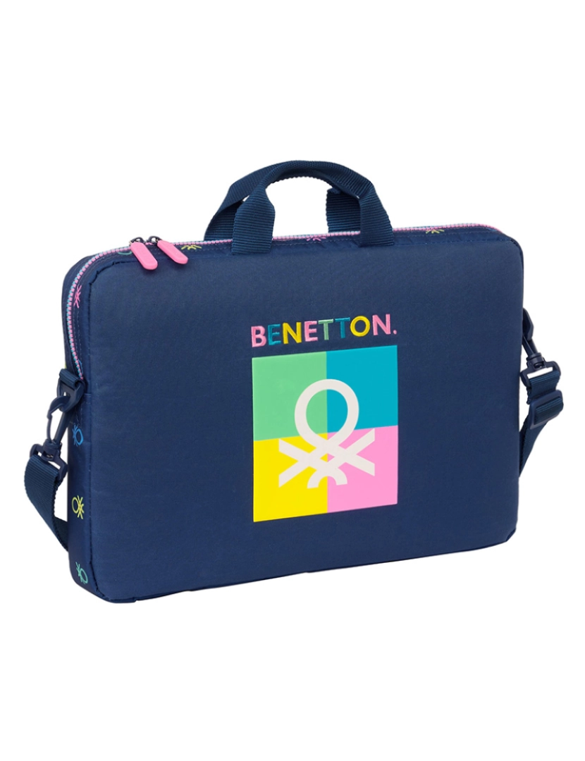 Benetton - Maletín para Portátil Benetton Cool Azul marino 40 x 27 x 4 cm