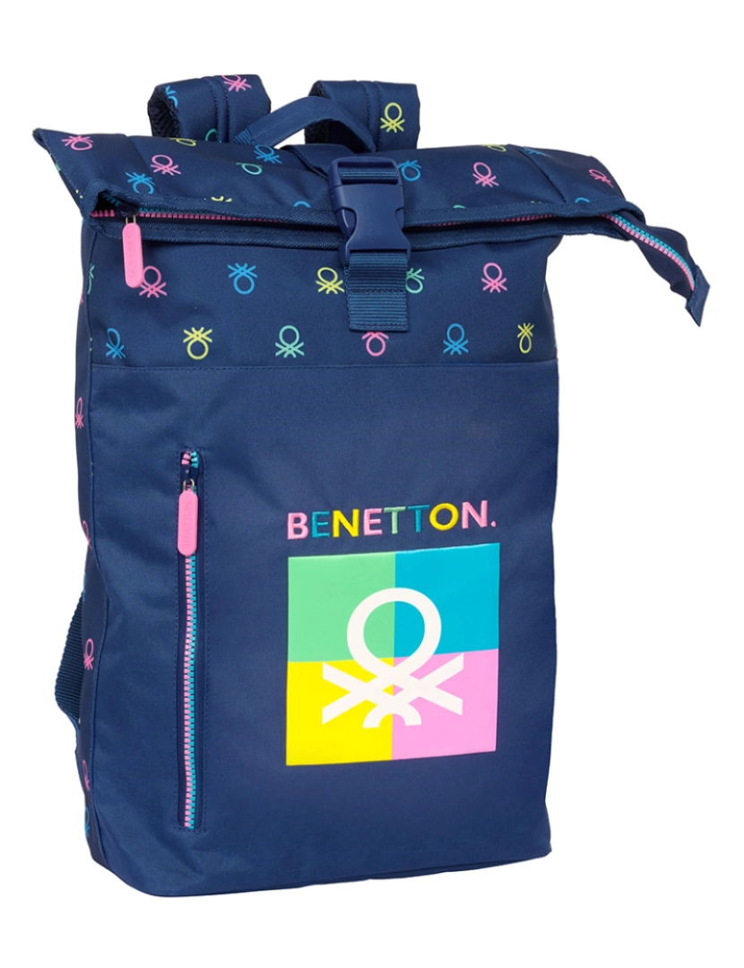 Benetton - Mochila para Portátil Benetton Cool Azul marino 28 x 42 x 13 cm