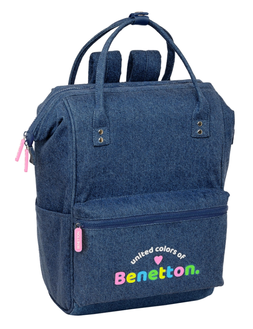 Benetton - MOCHILA COM ALÇAS PARA PORTÁTIL 13 BENETTON DENIM