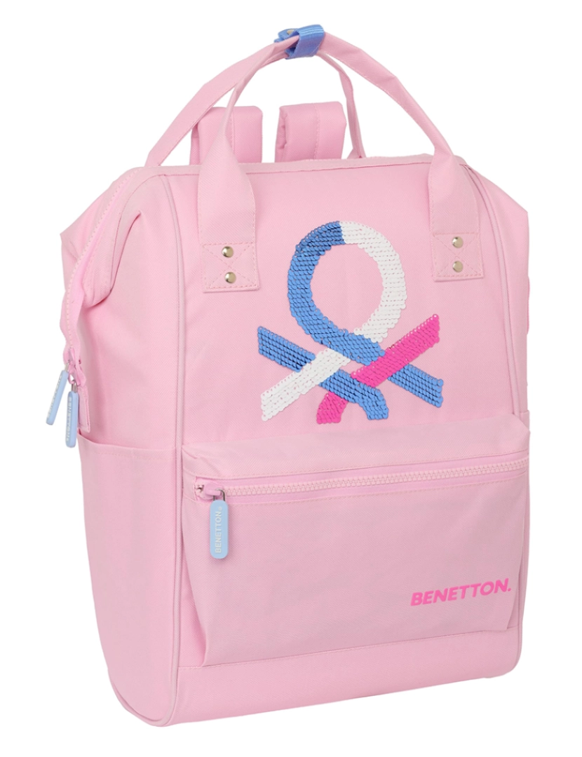 Benetton - MOCHILA COM ALÇAS PARA PORTÁTIL 13 BENETTON ROSA