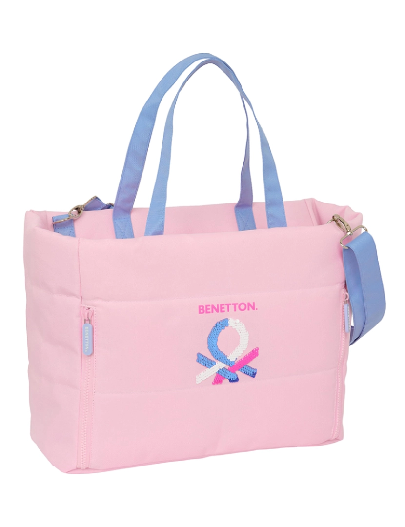 Benetton - Bolsa Benetton Rosa Rosa 40 x 31 x 17 cm