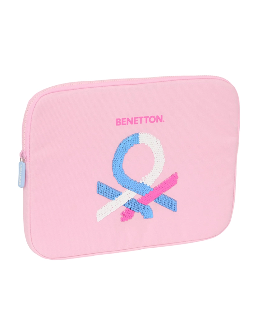 Benetton - Funda para Portátil Benetton Pink Rosa 15,6'' 39,5 x 27,5 x 3,5 cm