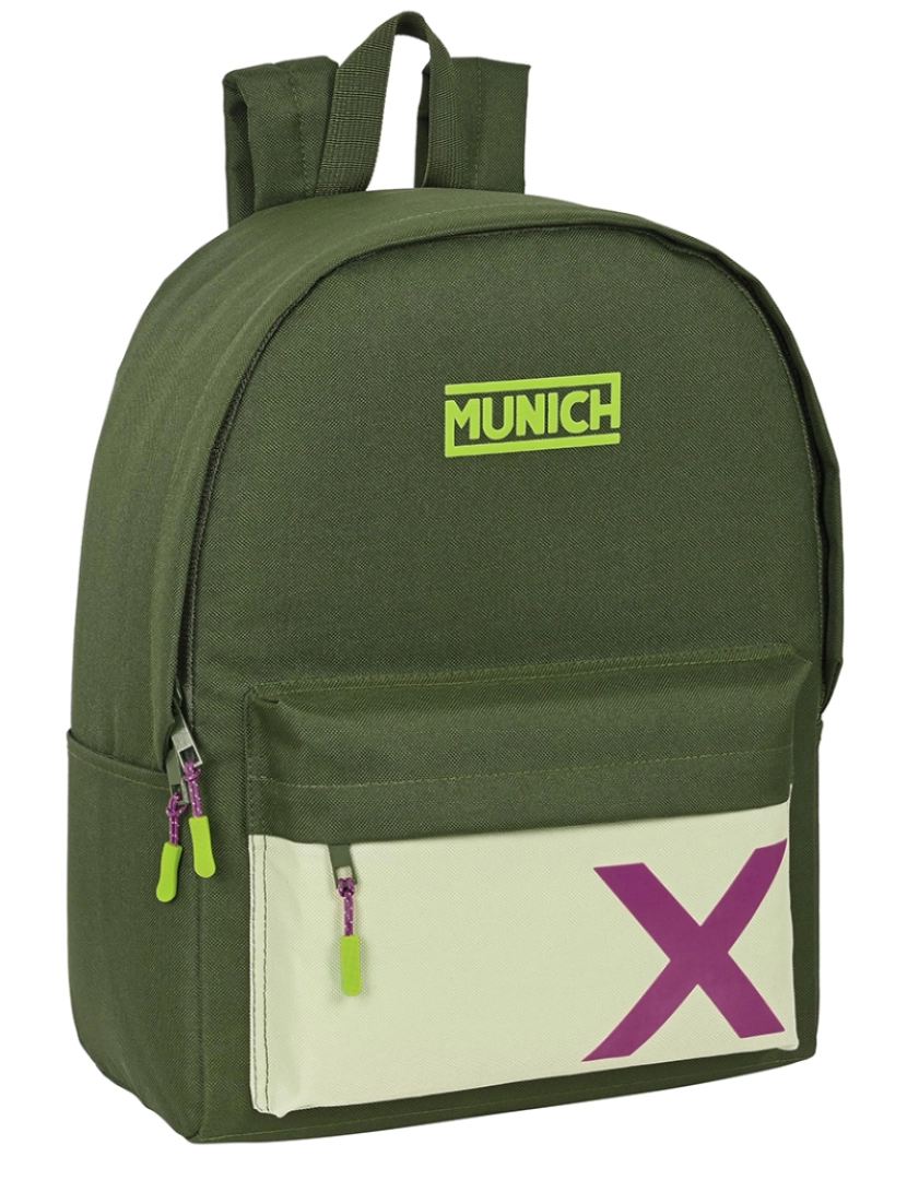 Munich - Mochila para Portátil Munich Bright Khaki Verde 31 x 40 x 16 cm