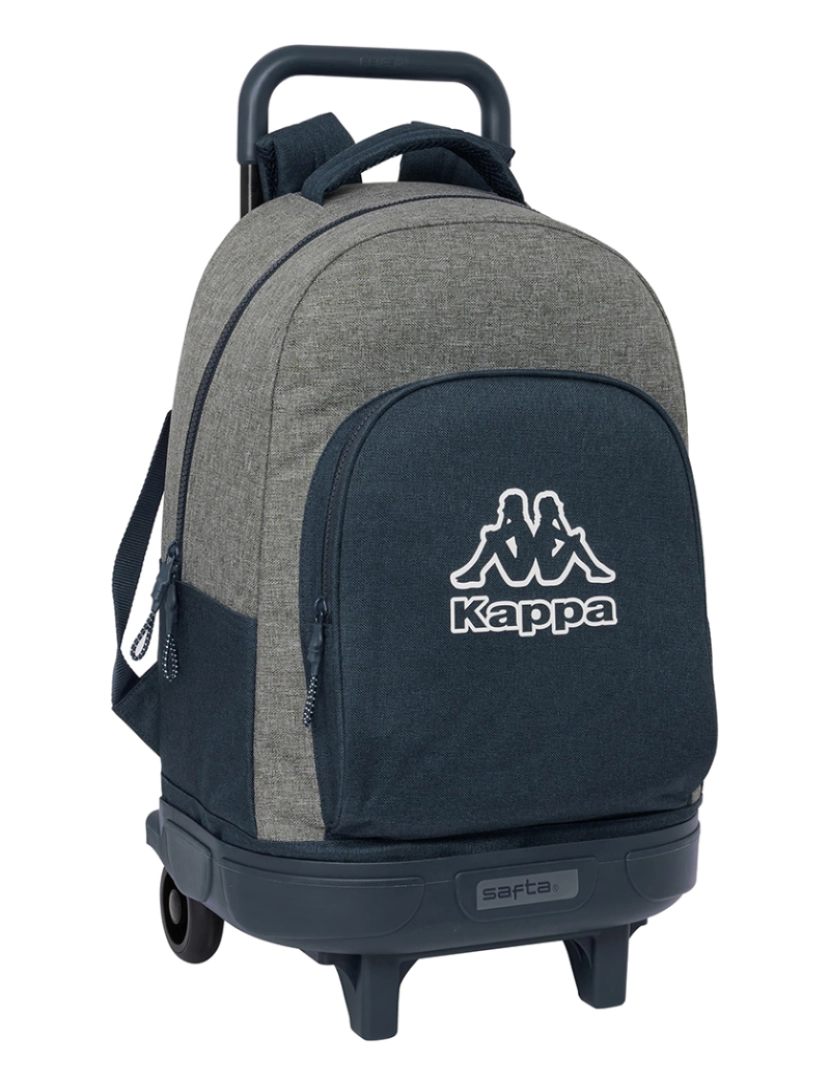 Kappa - Mochila escolar com rodas Kappa Azul marinho escuro Cinza Azul marinho 33 x 45 x 22 cm