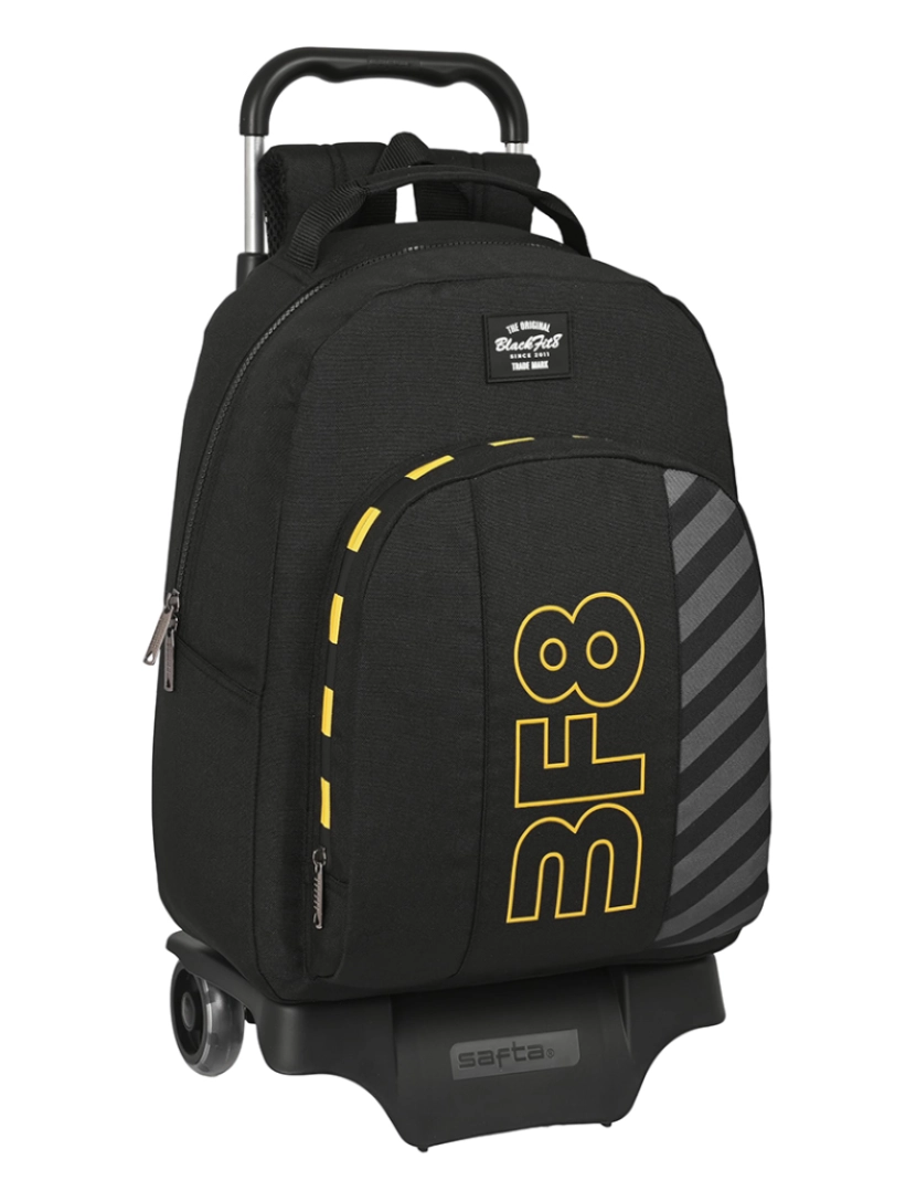 Blackfit8 - Mochila escolar com rodas BlackFit8 Zone Preto 32 x 42 x 15 cm