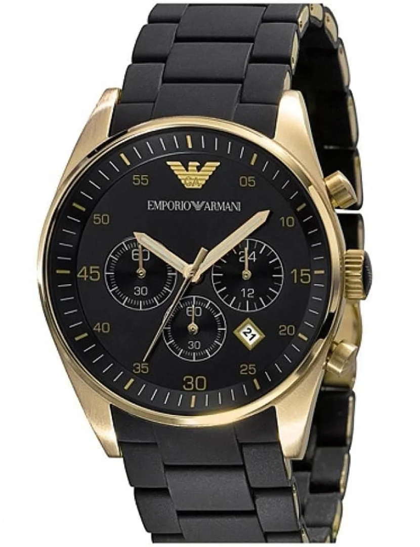 Armani - Relógio de Homem Emporio Preto e Dourado